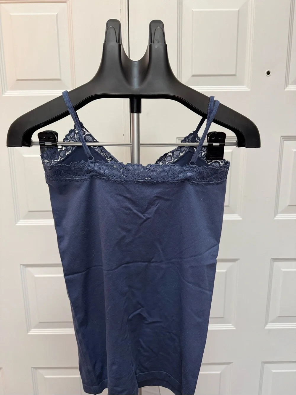 attention Navy Lace-Trim Chemise Camisole - Picture 5 of 6